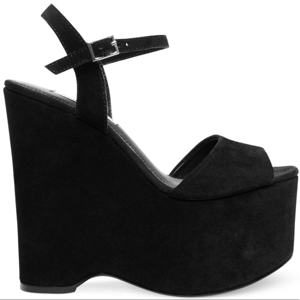 Steve Madden Jaylee black platform wedges